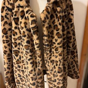 Love Tree Animal Print Teddy Jacket